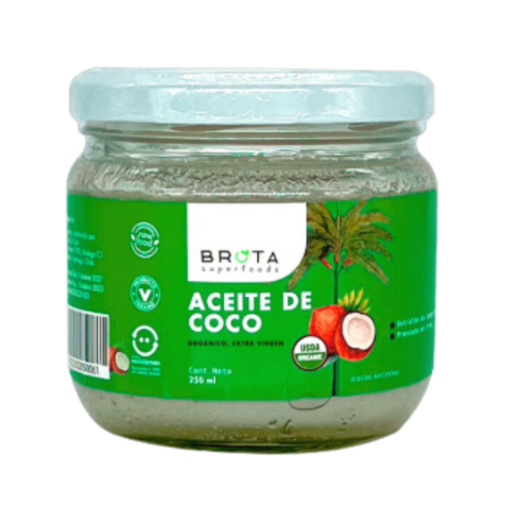 Aceite de Coco Orgánico Extra Virgen 250ml Brota